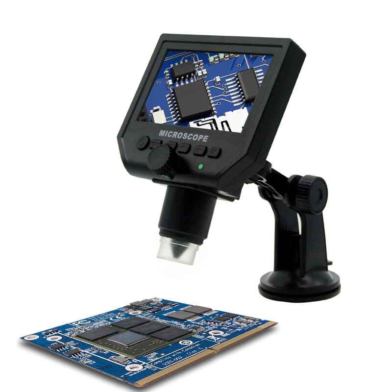 Microscope numérique, 600x4.3 pouces HD LCD, outil de soudage, vidéo électroniques, caméra loupe sur support USB bga réparation de téléphone: G600S