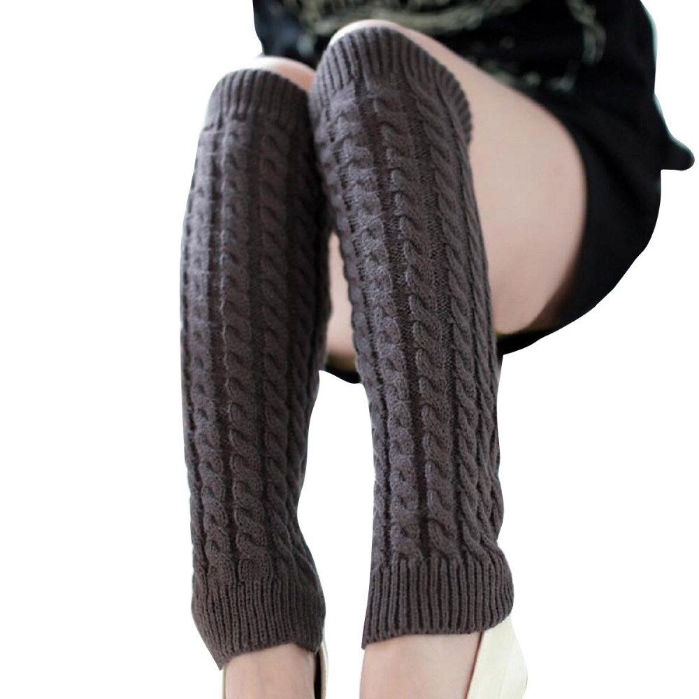 Jambières chaudes pour femmes | Chaussettes longues tricotées, en Crochet, hiver