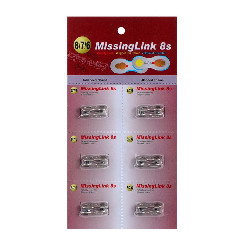 Bicycle Chain 8 9 10 11 Speed Nickel plated Colorful Silver Lightweight Mountain Road Bike MTB Chains Part 116 Links: 6-7-8 Magic clasp