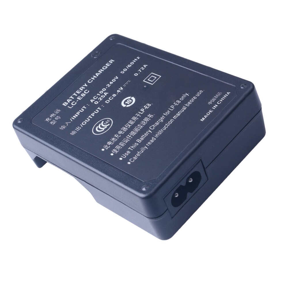 2 Types Camera Battery Charger For Canon LP-E8 EOS 550D / 600D / 650D / 700D Cameras Battery Charging AC 100V-240V 50/60HZ 0.25A