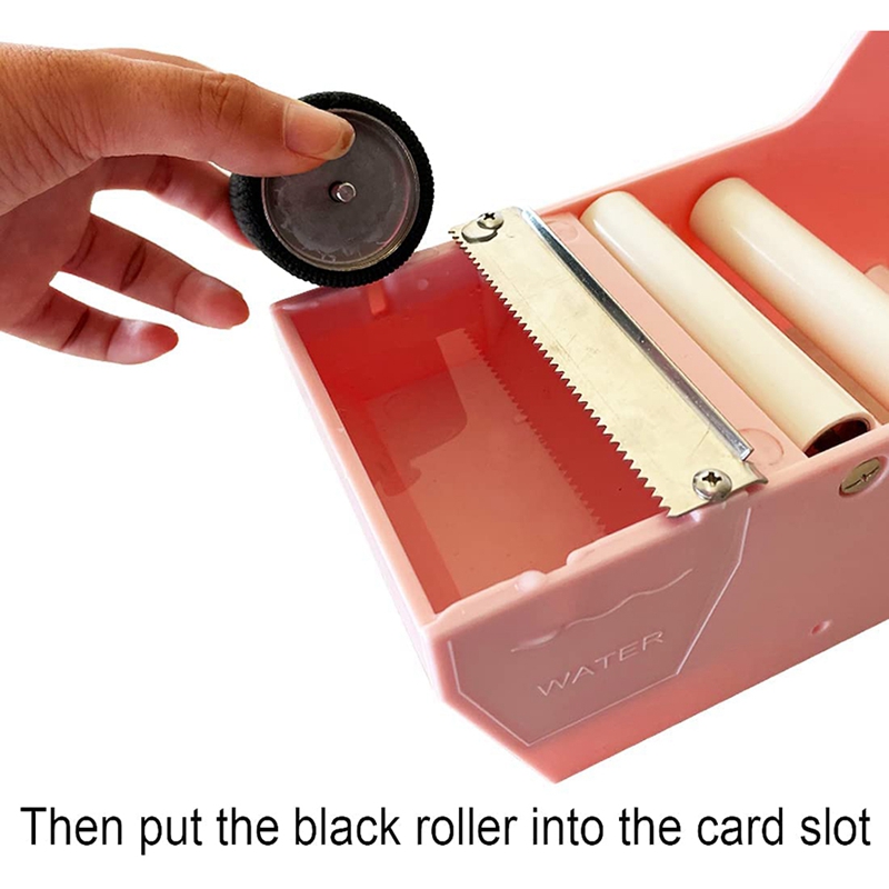 Desktop Pink Tape Dispenser Water Activated Tape,Water Activated Tape Dispenser,Tape Dispenser Sealing