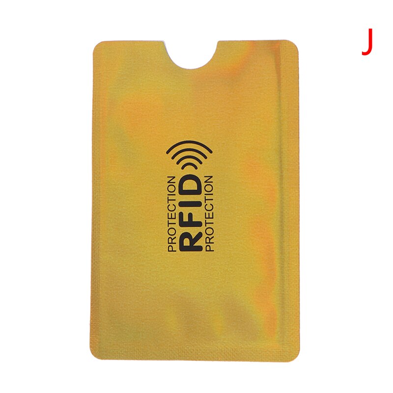 10PCS Credit Card Protector Foil Shield ID Card holder Badges Passport Secure Sleeve RFID Blocking ID Holder: J
