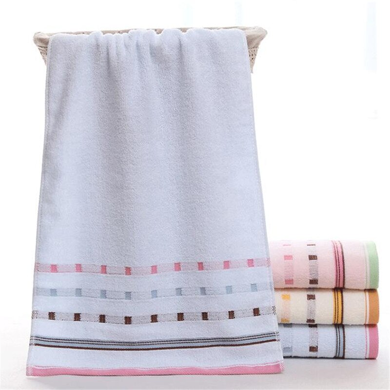 Toalla de algodón para la cara de 34x75cm, toalla de mano seca y absorbente, para cocina, baño, ducha suave, toallas de cara de SPA, Toalla de baño para natación: blue