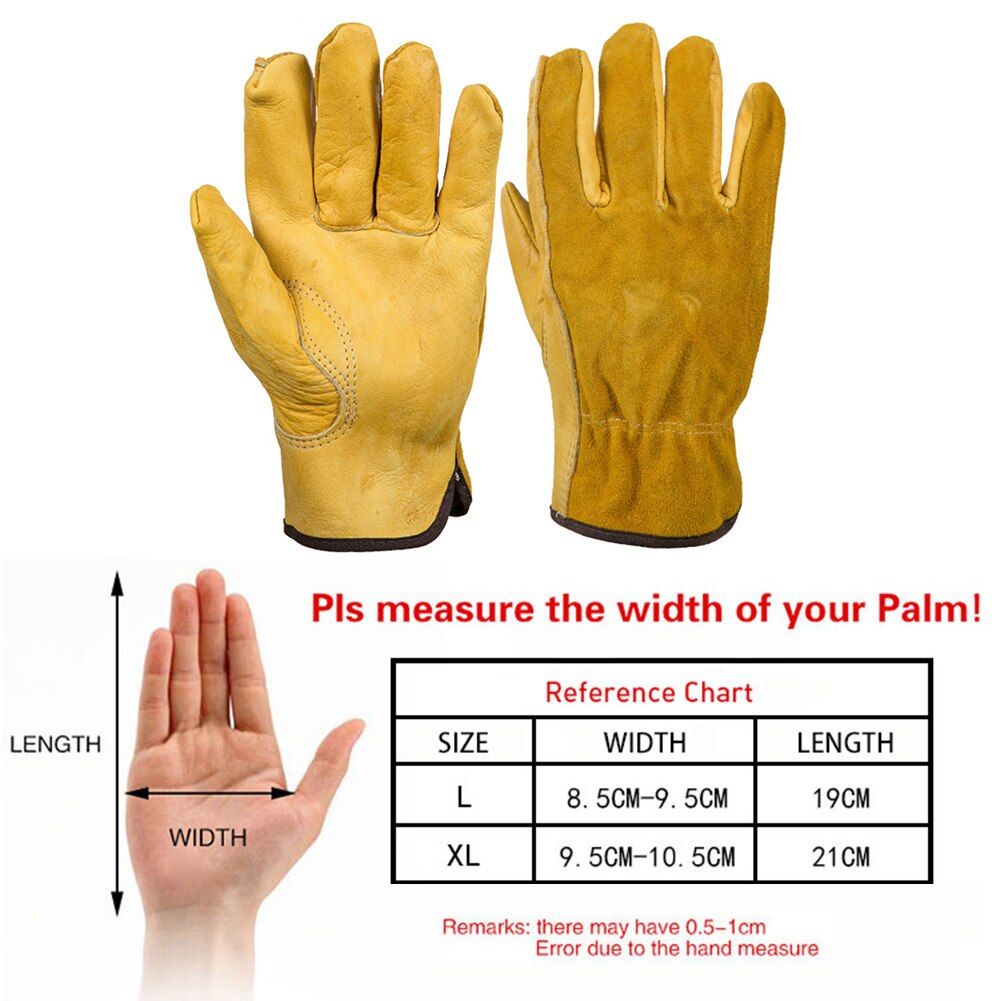 Guantes de cuero para trabajo, protección, seguridad, trabajo en el jardín
