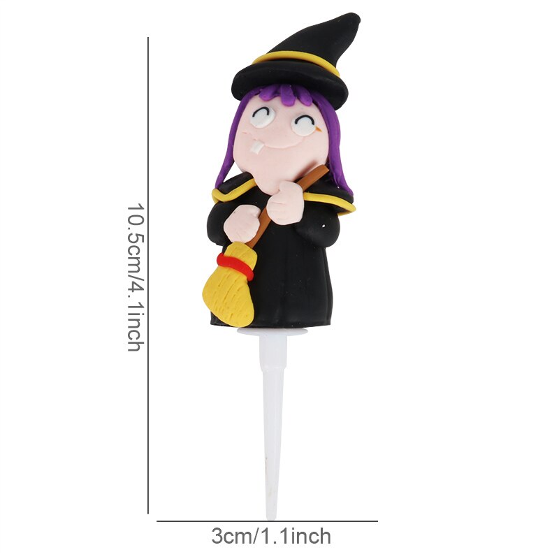 Joyeux anniversaire citrouille château Halloween thème gâteau Grimace Bat sorcière enfants enfants gâteau Topper Insertion fournitures décoration: 1pcs-M