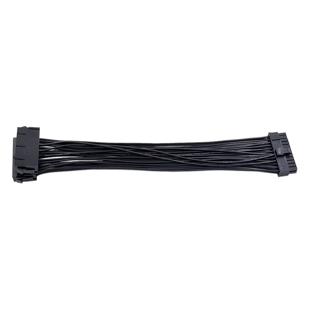 Chipal 30cm dubbla psu kabelförlängningsadapter atx 20+4 24 -stifts strömförsörjning synkroniseringsstart lägg till 2 psu riser för btc bitcoin miner mining