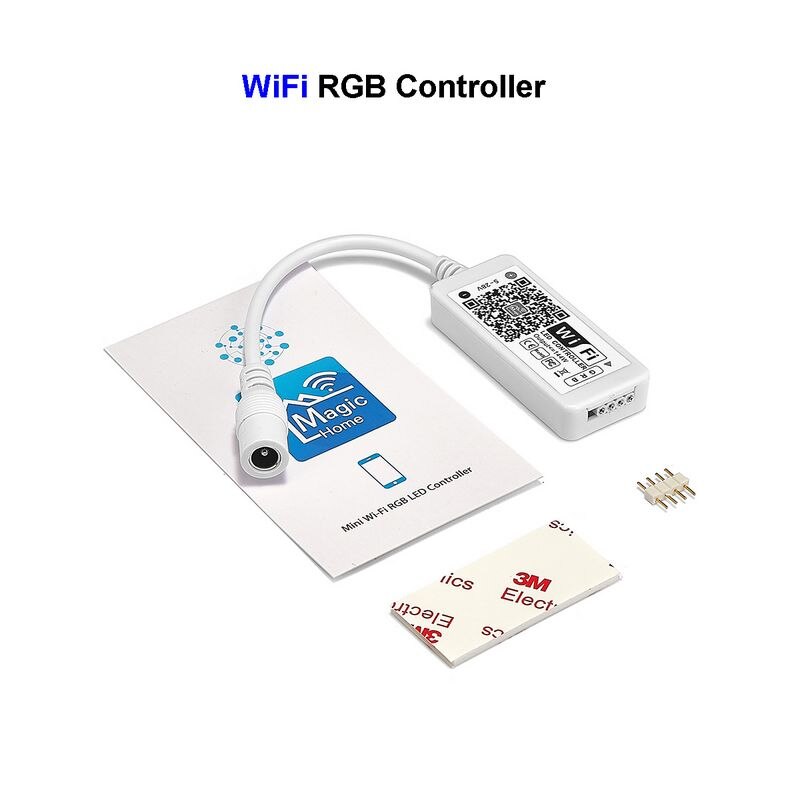 Magic home led controller  dc5v 12v 24v bluetooth wifi rgb/rgbw ir rf led controller för 5050 ws2811 ws2812b pixlar led strip: Wifi rgb
