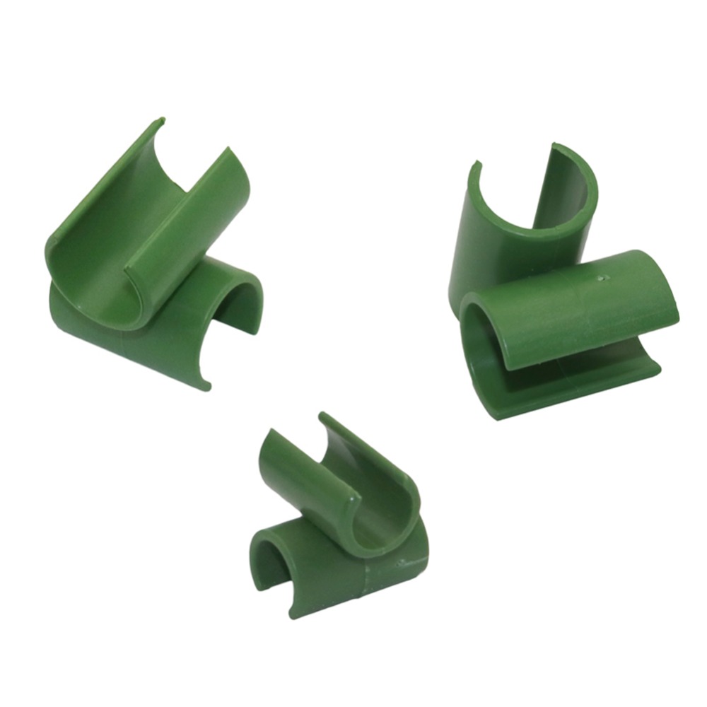 Grampos plásticos transversais para o apoio da planta, prendedor ajustável, conector fixo, braçadeira jardinagem do pilar, 10 PCes