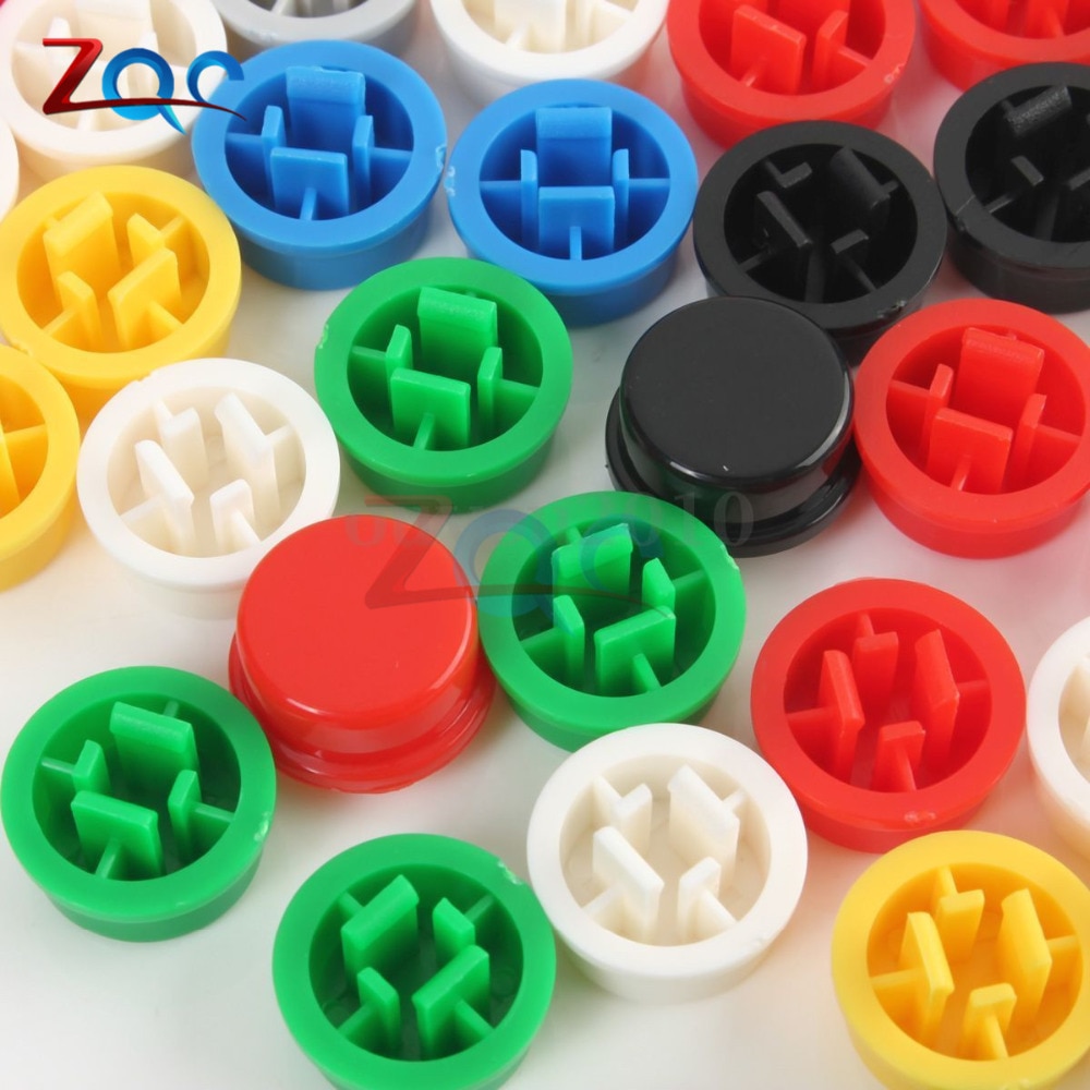 140Pcs Round Tactile Button Caps Kits 9.58*5.1mm for 12*12*7.3mm Micro Tact Switch For Arduino
