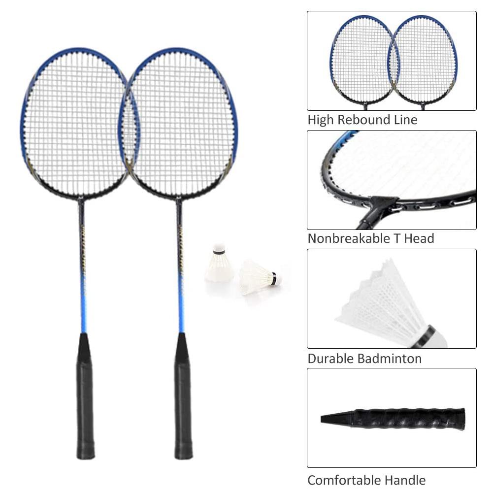 Portátil bádminton neto conjunto plegable tenis, balonvolea Red con raqueta de Bádminton de patio al aire libre