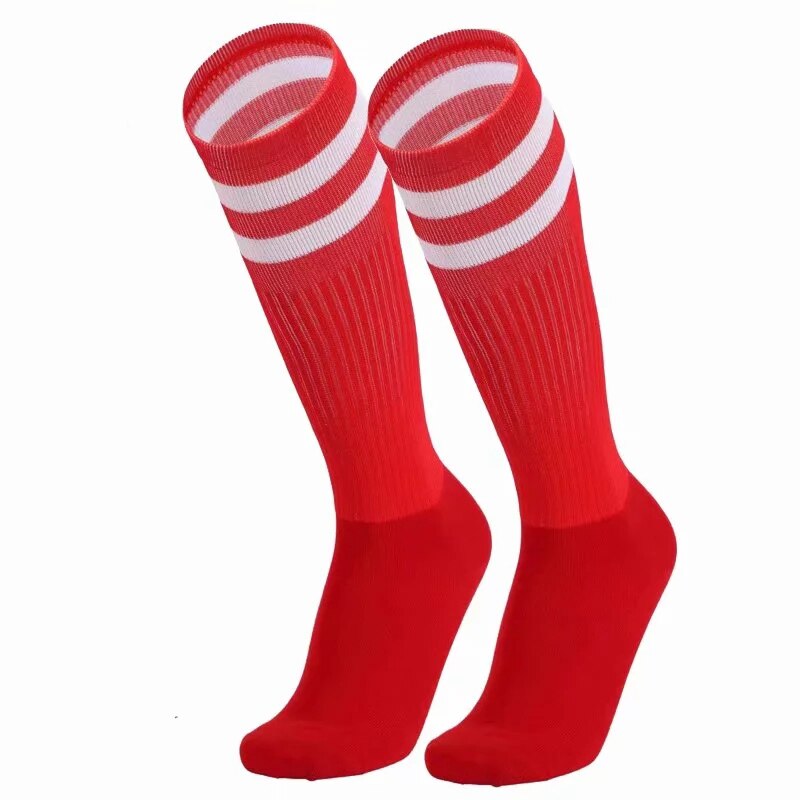 I bambini di età calzini da calcio lungo maschio di ispessimento telo di fondo sport calzini antiscivolo sudore di calcio di addestramento di calcio calze