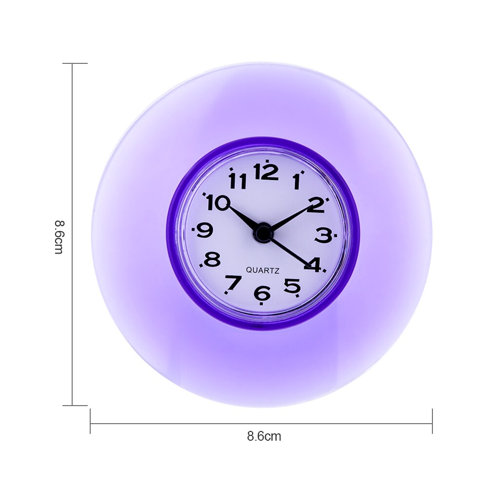 Salle de bain cuisine miroir ventouse horloge murale douche étanche Quartz horloges décoration