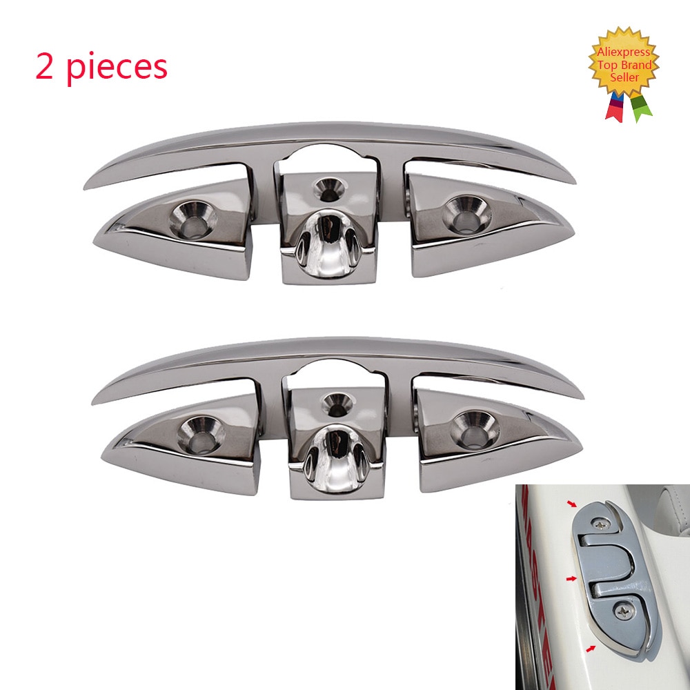 6 Inch Boat Cleat Marine Hardware Fastener Replacement Folding Polished