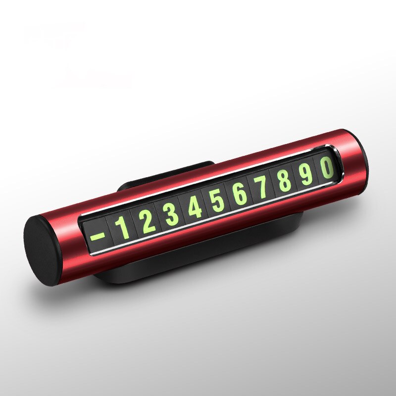KUULAA Car Temporary Parking Card Telephone Number Holder Auto Park Mobile Phone Number Plate Car Numbers Stickers: Red