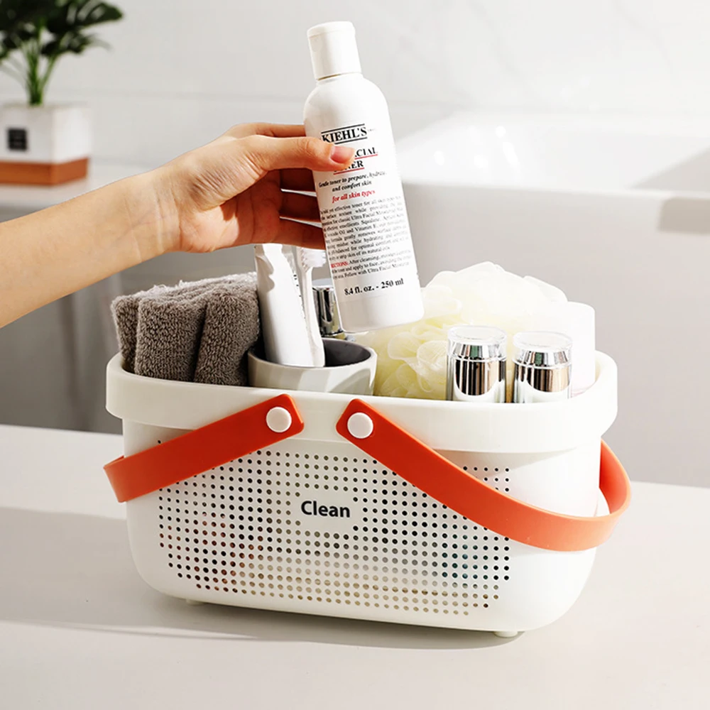 Plastic Portable Laundry Hamper with Handles,Storage Container Organizer for Laundry,Car trunk,Camping,Indoor and Outdoor