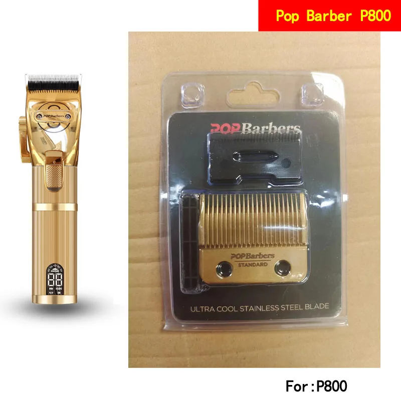 Pop Friseure P800 P700 P600 Professioneller Haarschneider, 0 mm Klinge, Standard-einstellen für Haarschneidemaschine, austauschbarer Schneidkopf