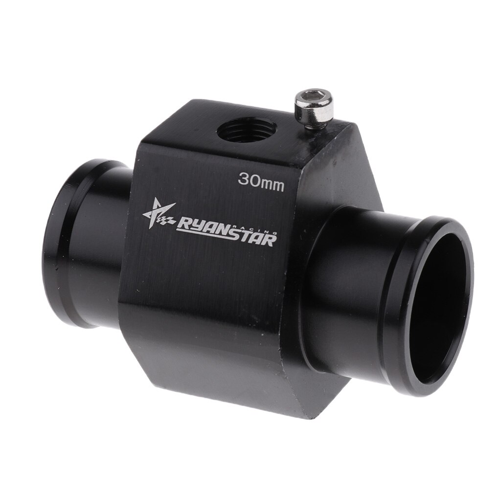 Universal Aluminium Water Temperatuur Temp Sensor Gauge Joint Pipe Radiator Slang Adapter 24 Mm Zwart