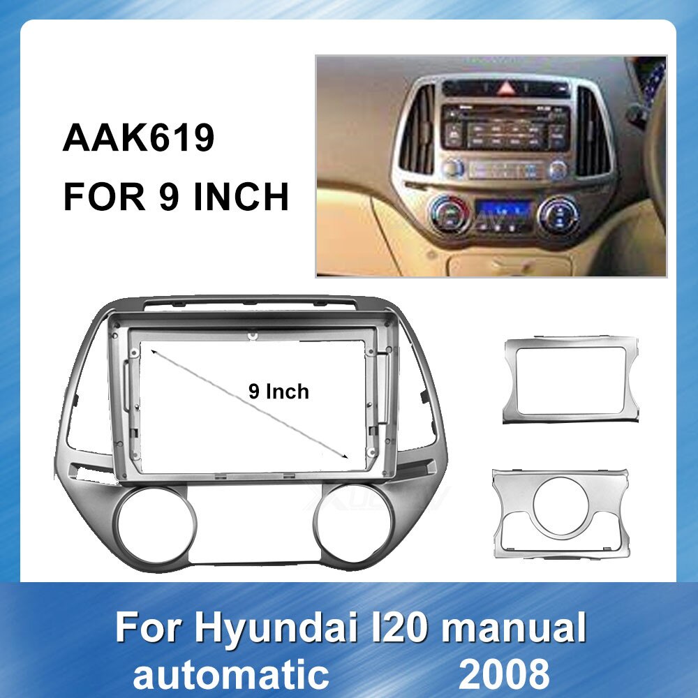 Car Audio Frame Voor Hyundai I20 Auto Dashboard Gps Navigatie Dashboard Abs Plastic Frame Dashinstallation Trim