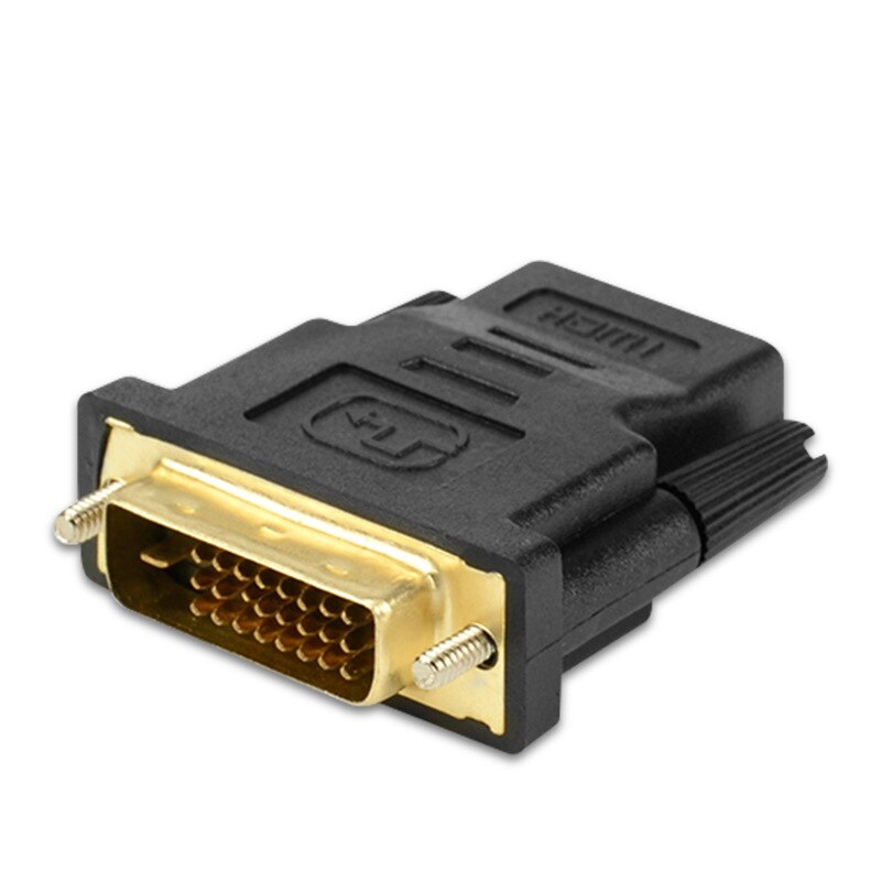 Hdmi Female Naar Dvi D 24 + 1 Pin Male Adapter Converter Hdmi Dvi Kabel Schakelaar Voor Pc Voor Hdtv PS3 Projector Lcd Tv Box Tv: Black