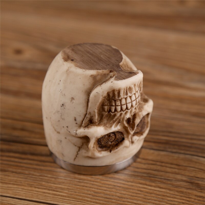 Taza de resina de acero inoxidable con forma de Calavera, vaso de cristal gótico, para cerveza, Vodka, Bar, 200ml