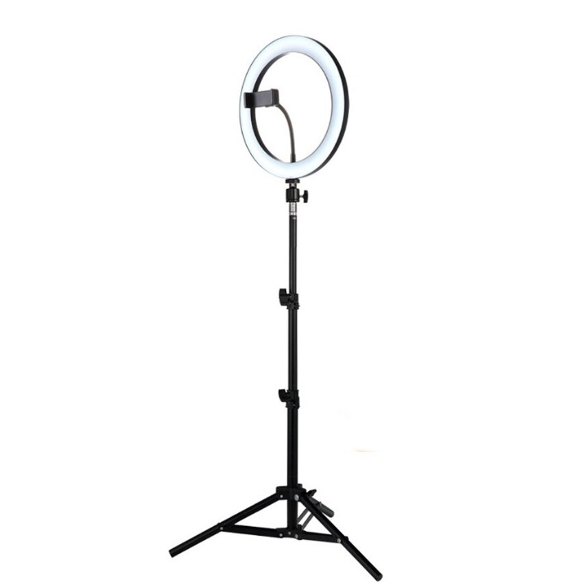 Selens LED anneau lumière 26cm Dimmable vidéo en direct Studio éclairage lampe ronde Youtuber Facebook avec 2m trépied support