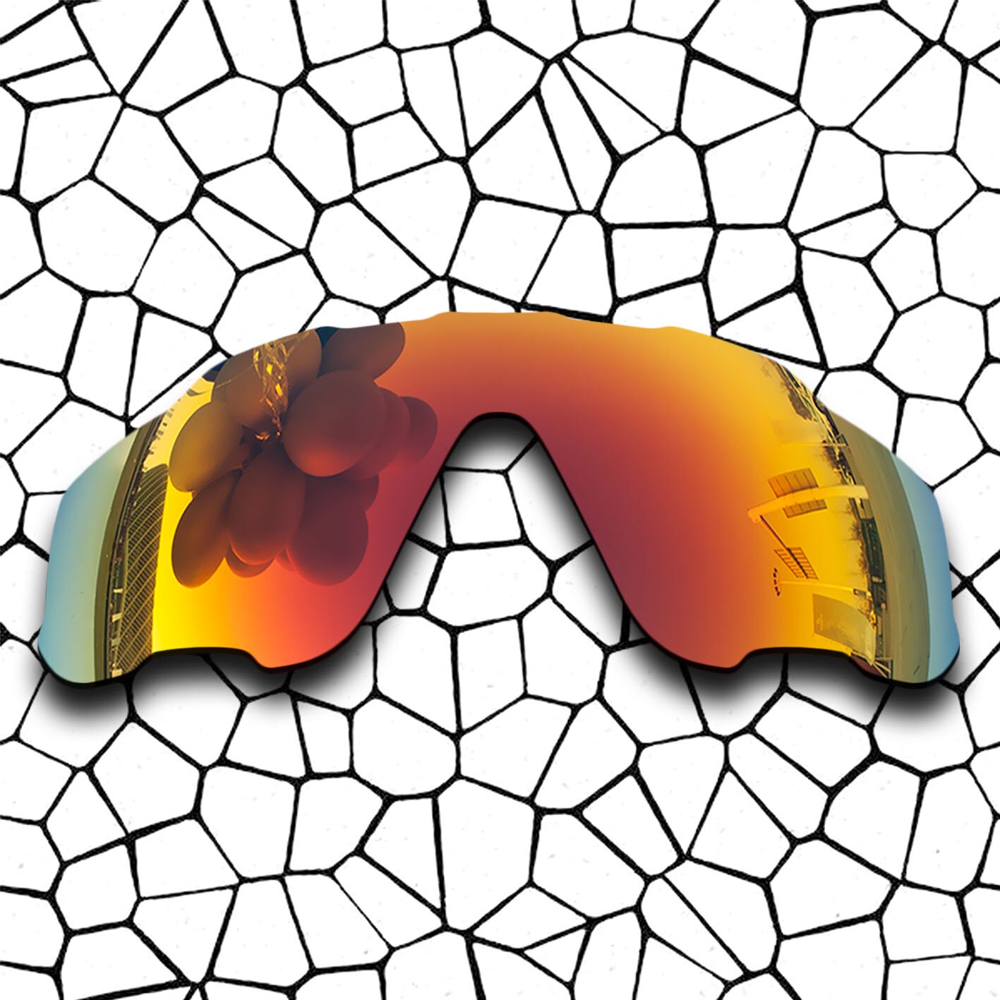 Gepolariseerde Zonnebril Vervanging Lenzen Voor-Jawbreaker Frame - Fire Red: Default Title