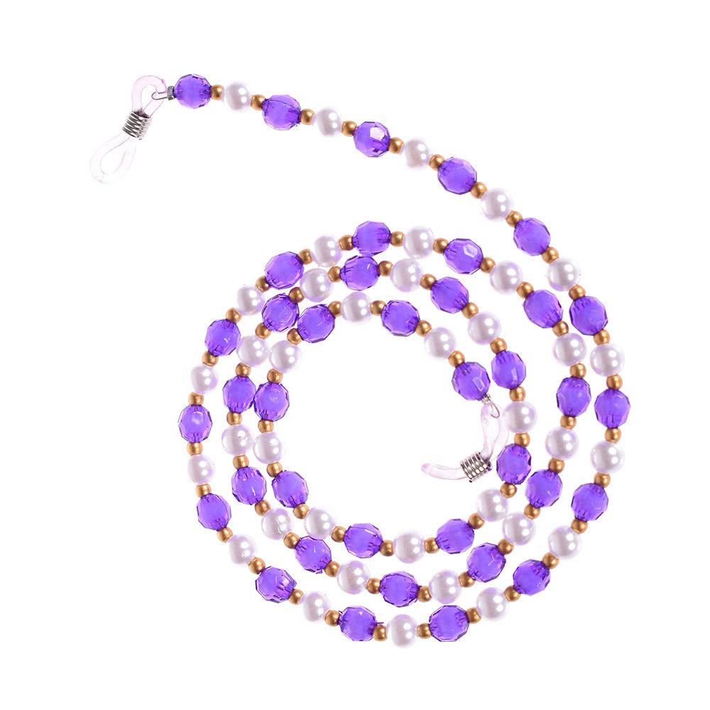 Chic Womens Gold Silver Eyeglass Chains Sunglasses Reading Beaded Glasses Chain Eyewears Cord Holder neck strap Rope: 64cm -E4