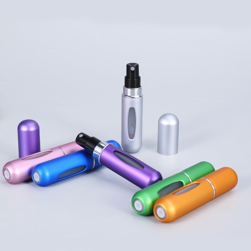 5ml Parfüm Zerstäuber Tragbare Flüssigkeit Container Für Kosmetik Mini Aluminium Spray Alcochol Leere Flasche Nachfüllbar Für Reisen