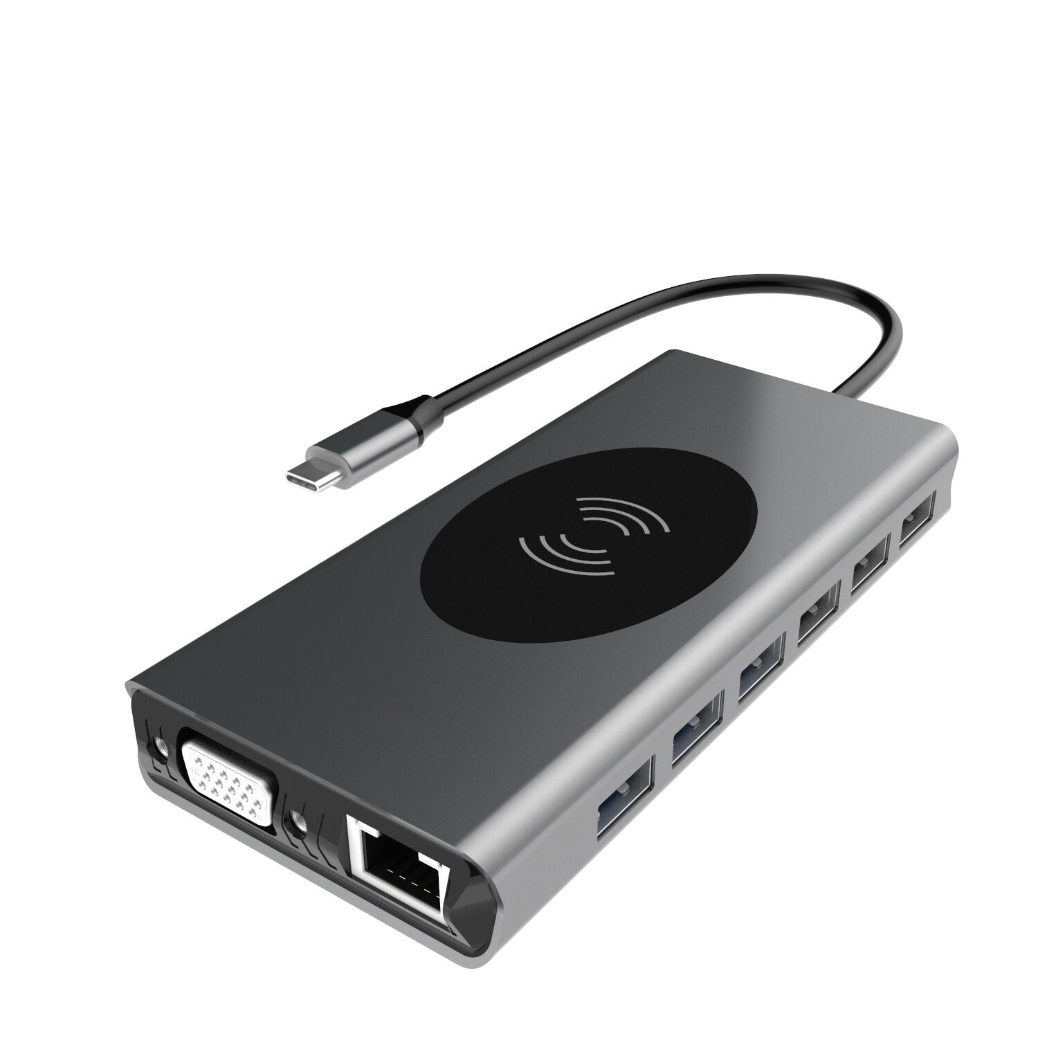 15 in 1 Typ C zu USB 3,0 Hub zu HDMI für MacBook Profi Huawei Kamerad 30 Erweiterung Dock USB-C Splitter Typ C Hub Drahtlose Ladegerät