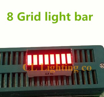 Hoogtepunt Rode 8-segment lichtbalk 8 grid LED digitale buis 20x10mm led display
