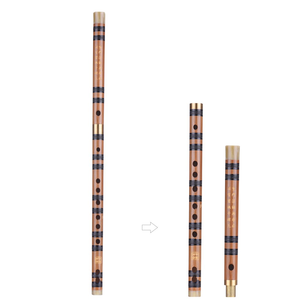 Pluggable Bitter Bamboo Flute Dizi Traditional Handmade Chinese Musical Woodwind Instrument Study Level Performance