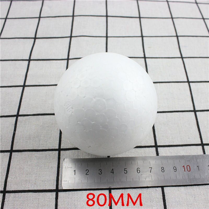 DIY Round Styrofoam Balls Christmas Ball White Modelling Polystyrene Foam Craft Balls Christmas Decorations Wedding Party: 80mm5pcs