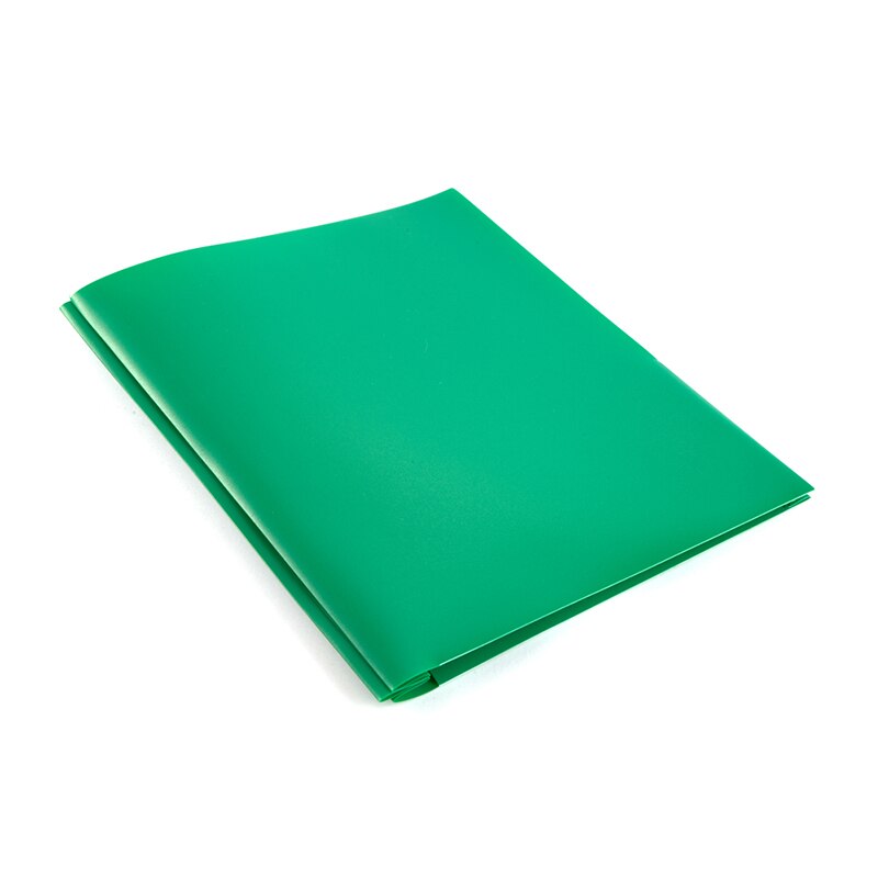 Comix Poly File Folders with 2 Pockets, File Portfolio Folder with 3 Prong Fastners, Letter Size, 12pcs/Pack: Green