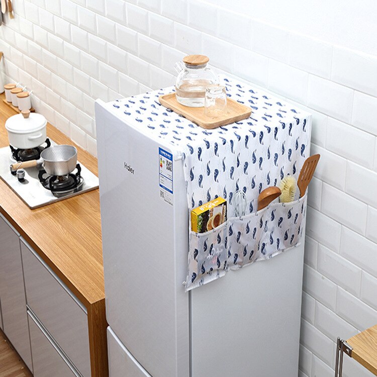 Cubierta de frigorífico para el hogar, funda de tela antipolvo, bolsa de almacenamiento multiusos para cubrir la nevera, bolsa colgante