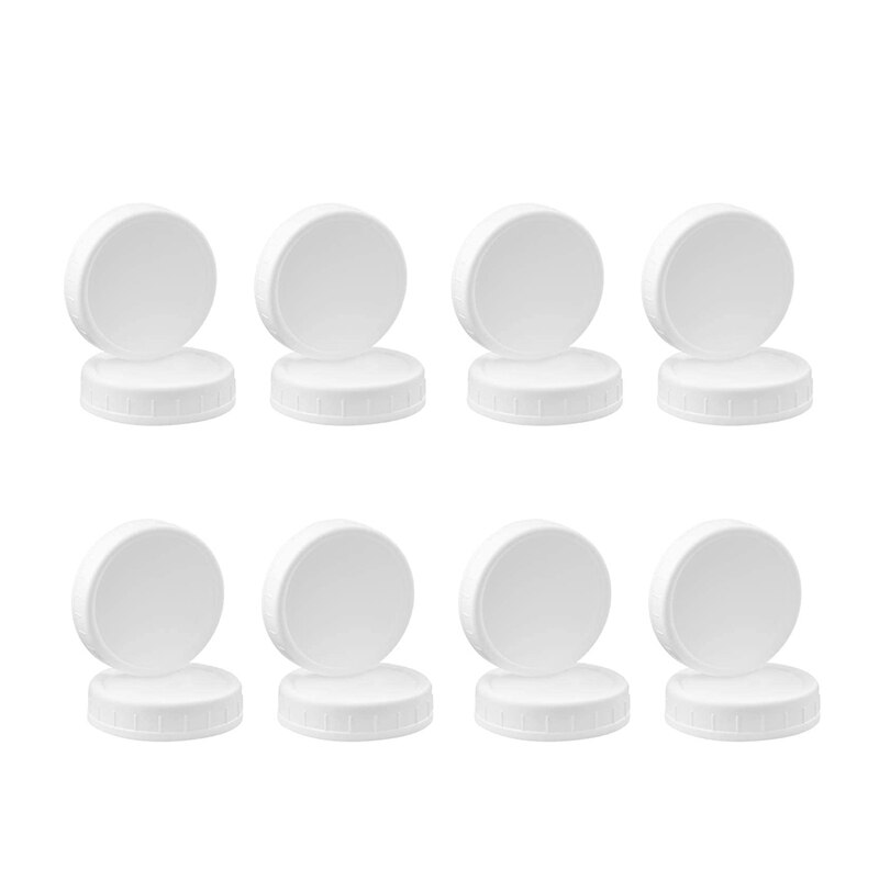 16 Pack Wide Mouth Mason Jar Lids Plastic Storage Caps For Canning Jars Leak Proof And Anti