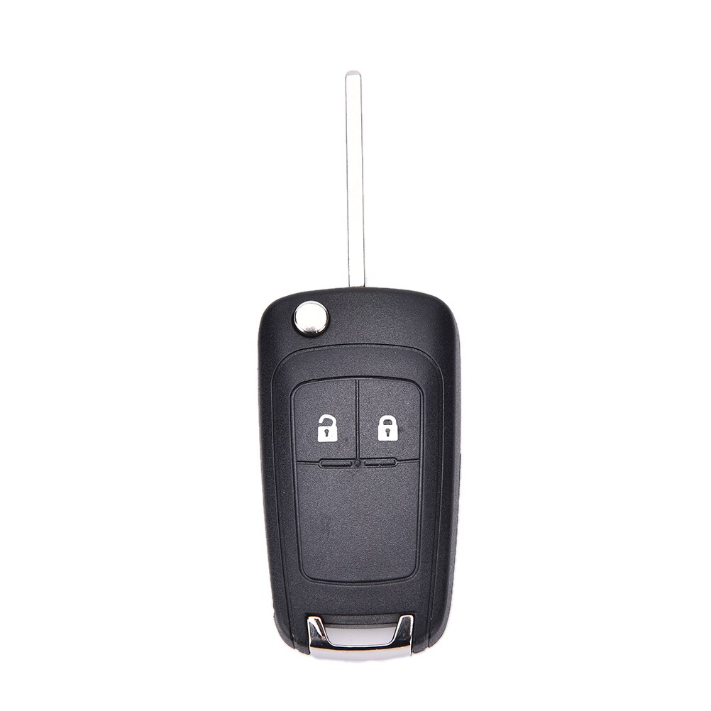 Zwart 2 Button Flip Remote Key Case Shell Voor Chevrolet Epica Lova Spark