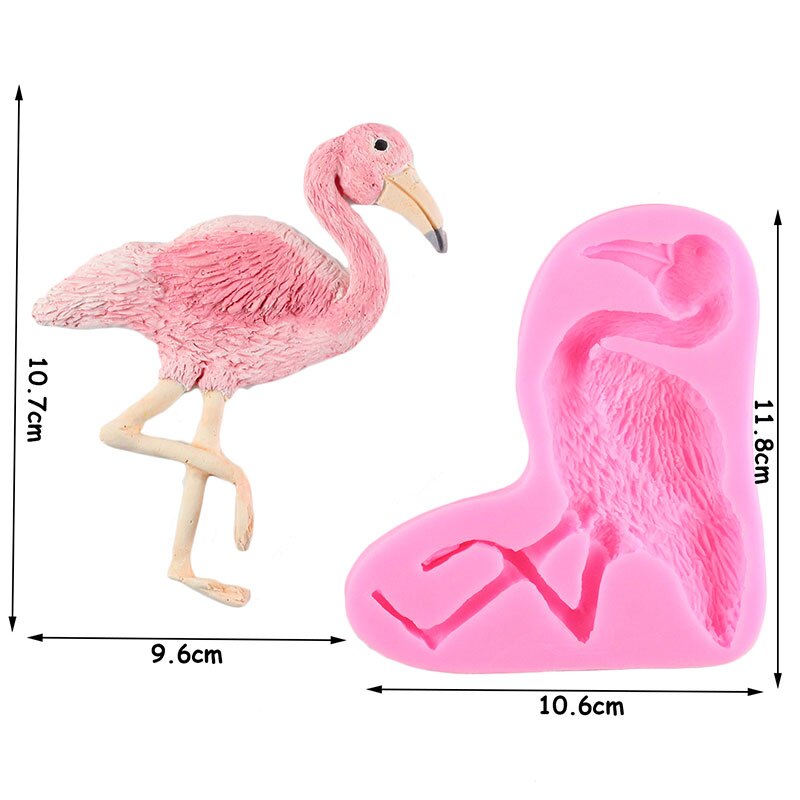 Fenicottero 3D stampo in silicone animali stampi per cioccolato stampi per torta fondente strumenti per decorare stampo in resina di argilla per caramelle da forno fai-da-te