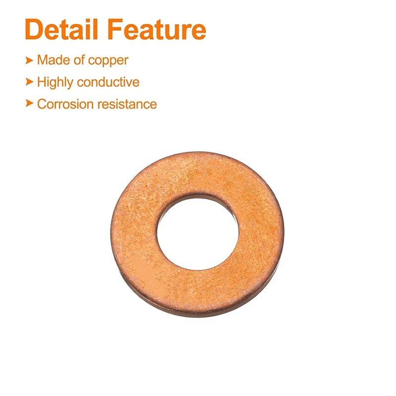400/300/100PCS Rondella di Rame Guarnizione Dado e Bullone Set di Tenuta Guarnizione Solida Rondella Anello Piatto Guarnizione Assortimento Kit Per Tappi di Coppa