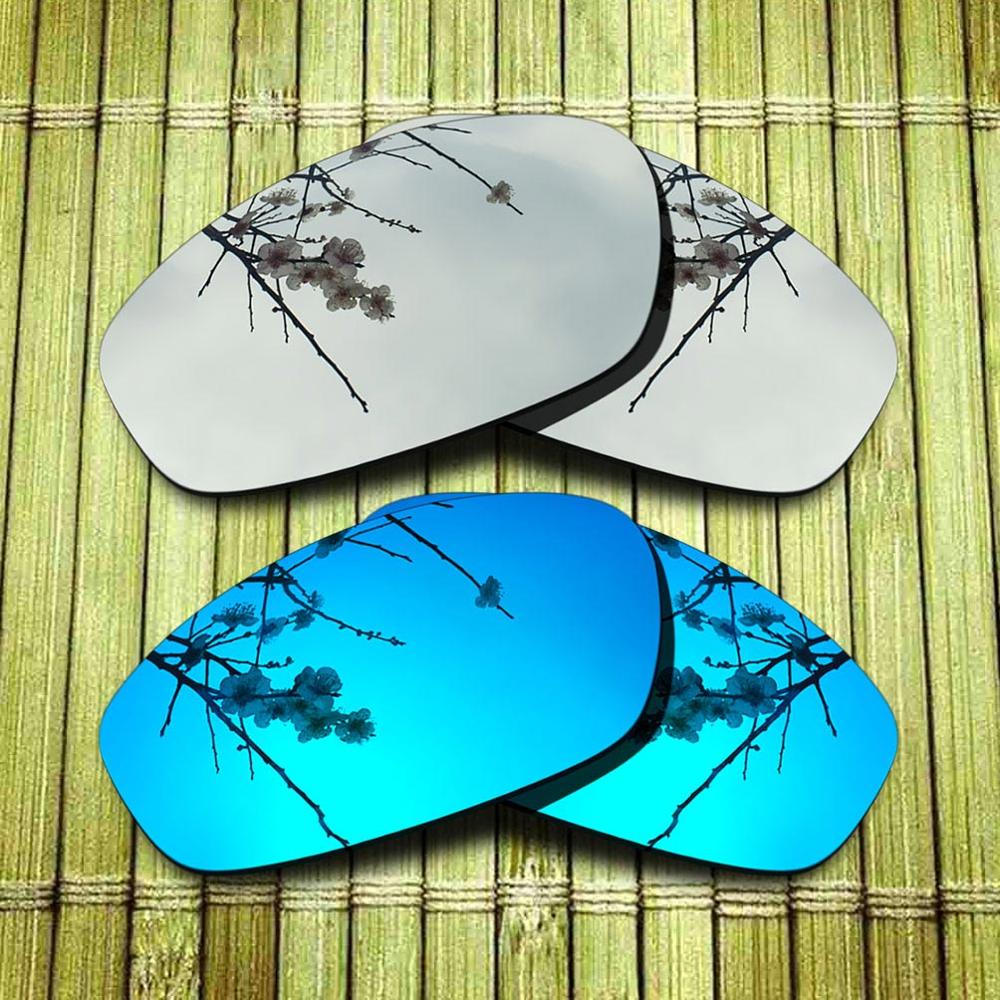 Polarized Replacement Lense For-Oakley Tightrope Sunglasses Frame True Color Mirrored Coating - Options: 1x Chrome-1x Blue