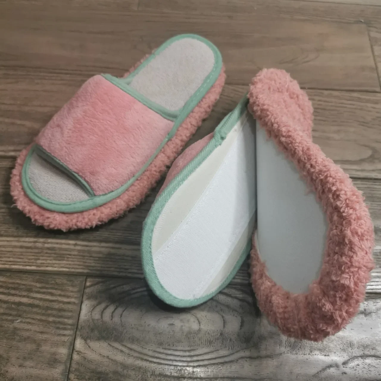 Microfibre Mop Slippers Solid Color Simple Wipeable Floor Mopping Sweeping Wood Floor Tile Cleaning Slippers Lazy Slippers