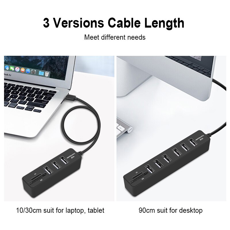 Mini USB Hub 2.0 Multi USB 2.0 Hub USB Splitter 3/6 Port Hub With TF SD Card Reader 6 Port 2.0 Hab Adapter For PC Accessories