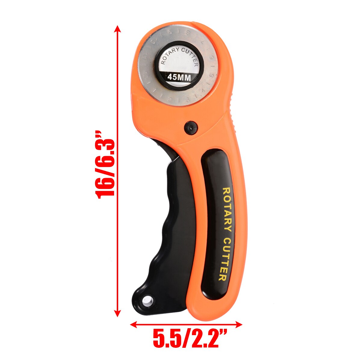 1pc Plastic Orange Rotary Cutter 45mm Blades Sewing Quilters Fabric Cutting Tool For Leather Plastic Paper Cloth Cutter