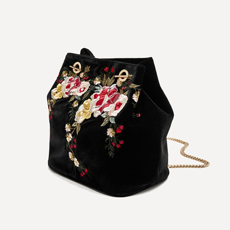 crossbody bag for women leather handbag luxury handbags women bags Embroidery flower chain shoulder bag sac a main
