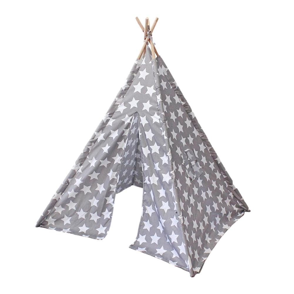 Teepee Tent Voor Kinderen Indoor Outdoor Kinderen Spelen Playhouse Tent Opvouwbare En Draagbare Kinderen Teepee Play Tent Geschikt Voor Kinderen P: WHITE