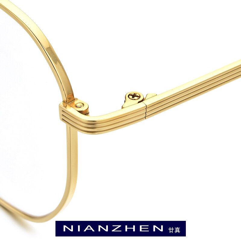 NIANZHEN Pure Titanium Eyeglasses Frame Women Vintage Square Myopia Optical Eye Glasses Men Spectacles Eyewear 1210