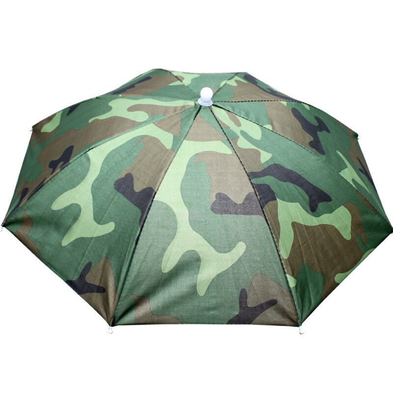 Armee Grün Tragbare Regen Regenschirm Hütte Faltbare draussen Pesca Sonne Schatten Wasserdicht Camping Angeln Headwear Deckel Strand Kopf Hüte: Tarnung