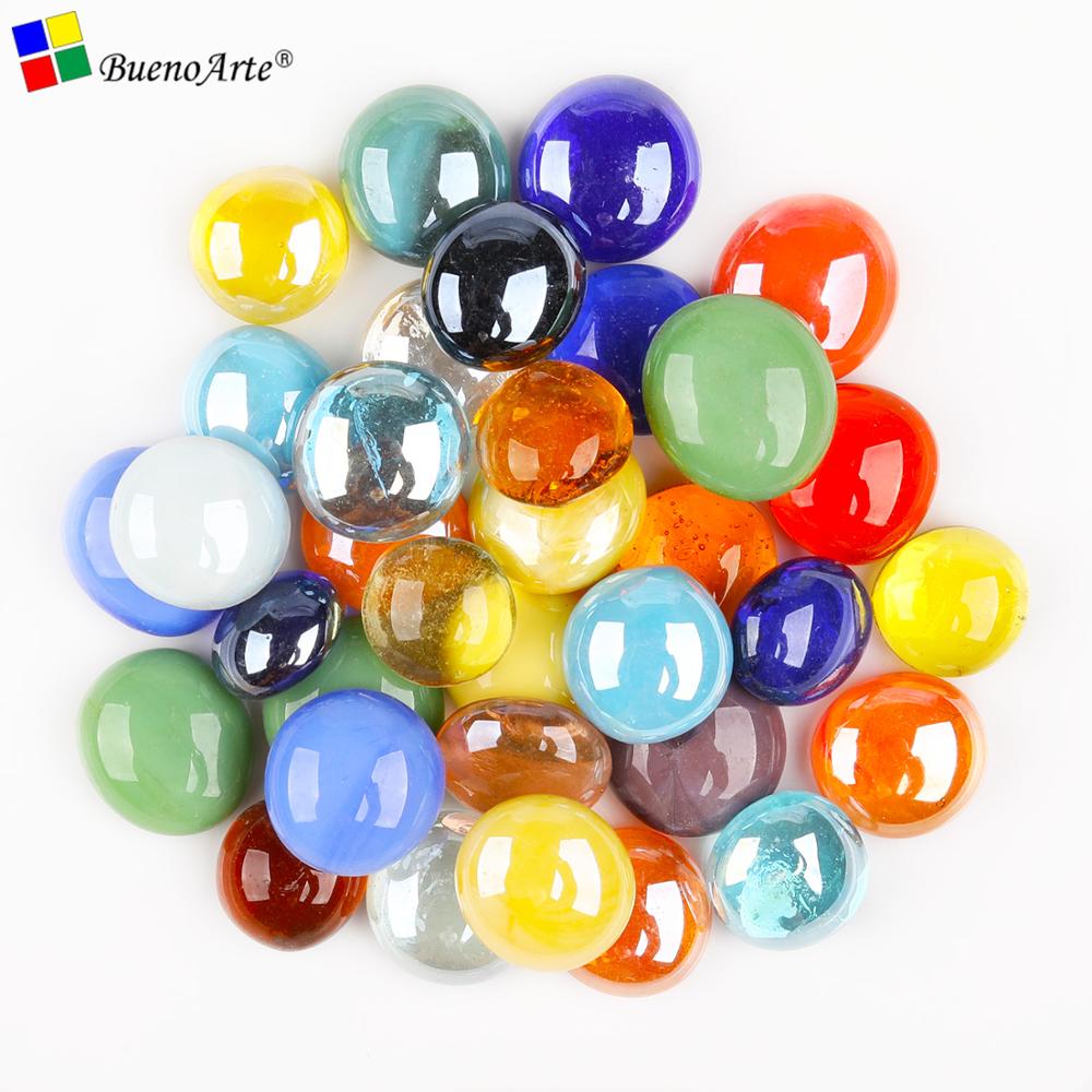 200g/35pz Medio 17-22 millimetri di Vetro Trasparente gocce Pepite perline di Vetro gemme di Vetro Rosso Blu verde Giallo mosaico fai da te che fa il mestiere