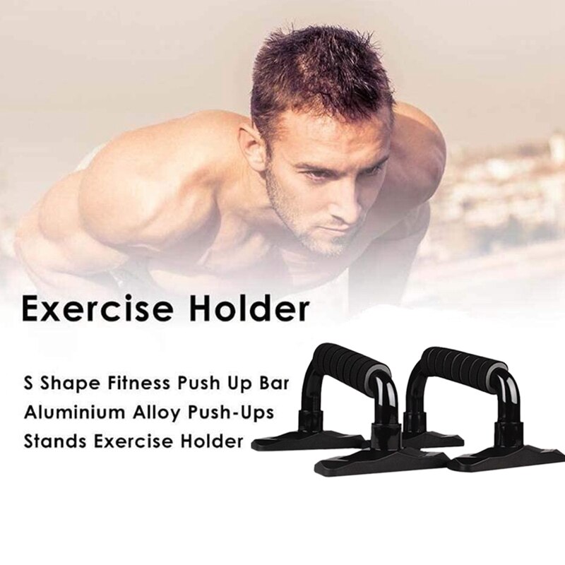 1 Pair Push-Ups Stands Classic Delicate Gym Sports Fitness Equipments Foam Handle I-Shaped Muscle Training Push Up Bar