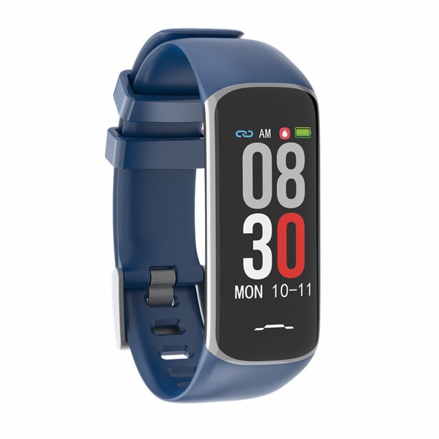 Smart Bracelet Band B2 Waterproof Bluetooth Wristband Female Physiology Reminder Heart Rate Monitor Fitness Tracker: Blue