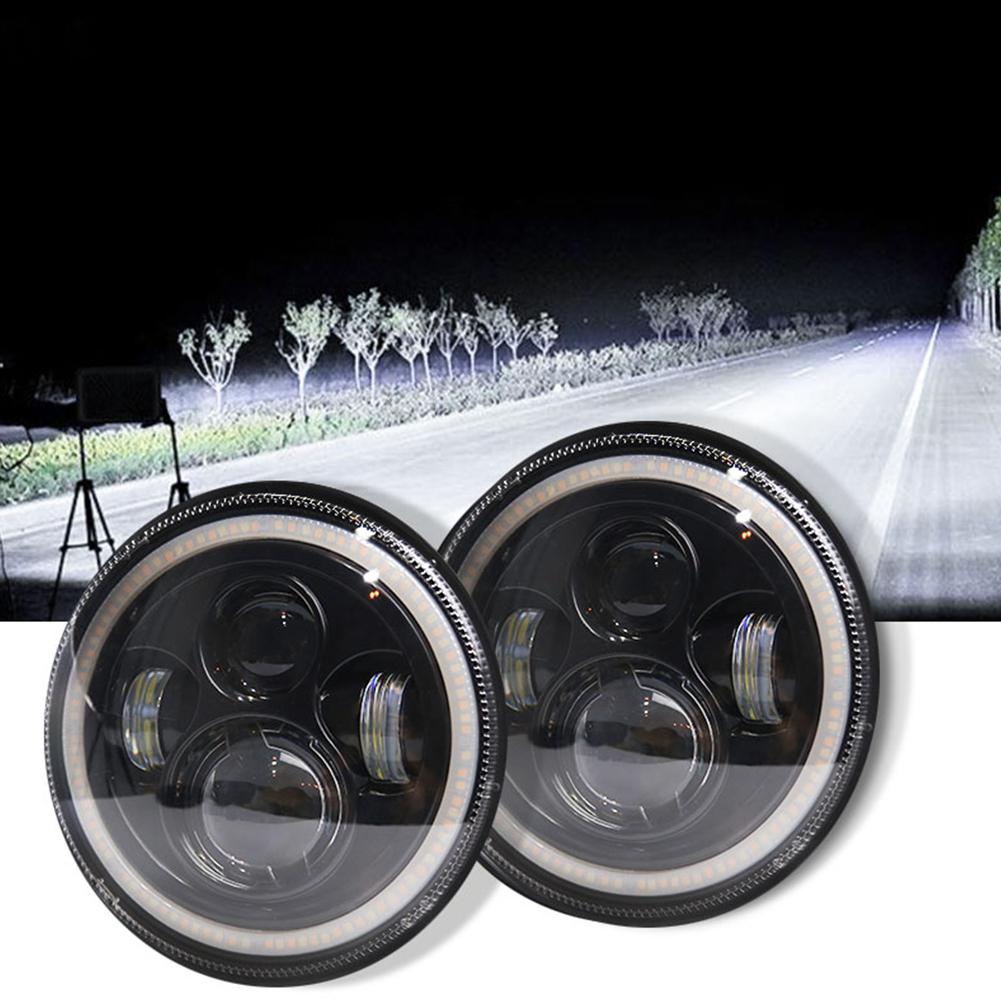 Himiss 7 Inch 140W Led Koplampen Halo Hoek Eye Voor Jeep Wrangler Cj Jk Lj 97-17